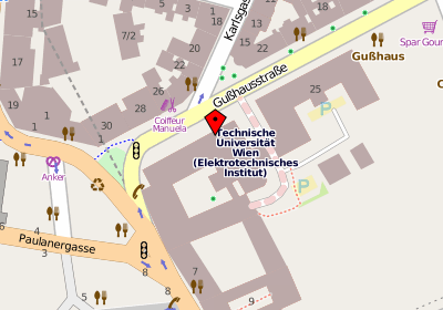 Map of the Neue EI, TU Wien